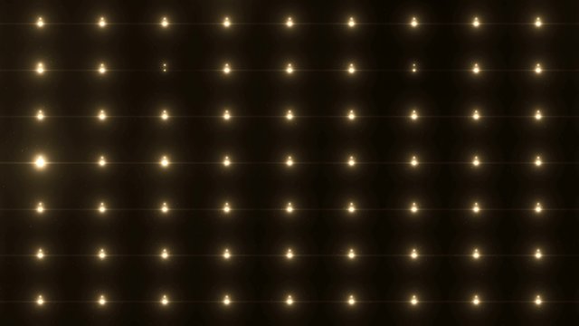Floodlights gold disco background. Abstract motion background, shining lights, energy waves.