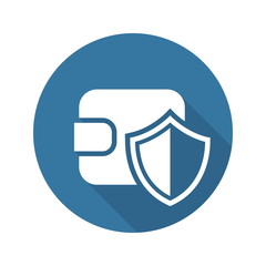 Fototapeta premium Wallet Protection Icon. Flat Design.