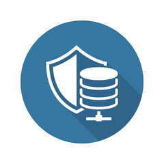 Secure Hosting Icon. Flat Design.