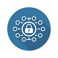 Security Point Icon. Flat Design.
