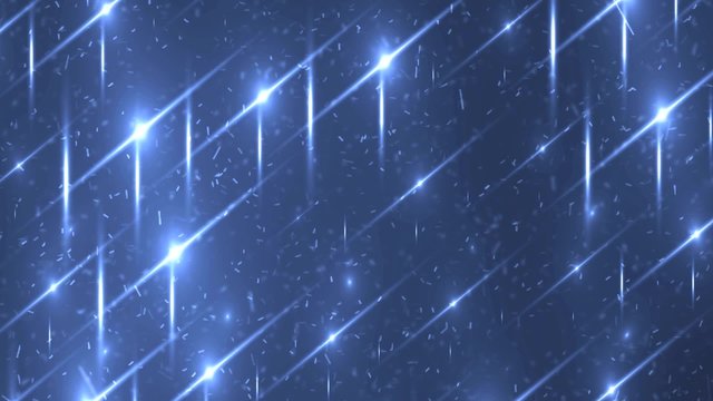 Flood lights blue disco background. Abstract motion background, shining lights, energy waves. Seamless loop.