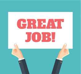 Great Job. Vector flat illustration