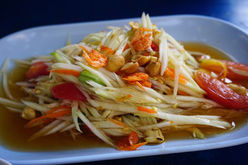 papaya salad Thai cuisine spicy delicious