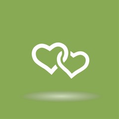 Pictograph of two hearts