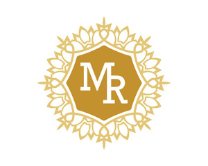 MR initial royal letter logo