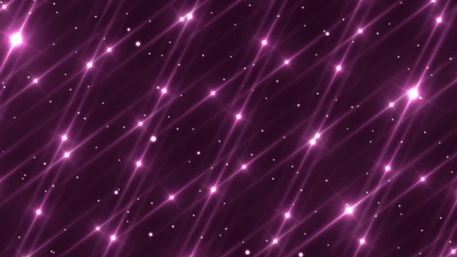 Flood lights pink disco background. Abstract motion background, shining lights, energy waves. Seamless loop.