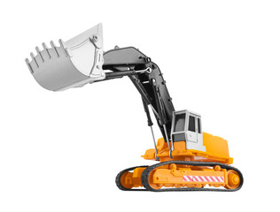 Fototapeta premium Bulldozer isolated on white