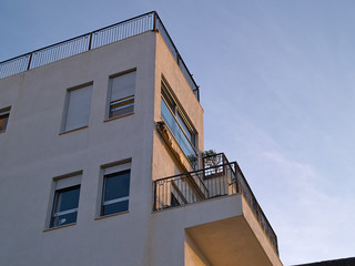 Fototapeta na wymiar Old house In classical Bauhaus style