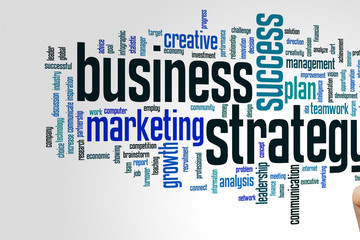Business strategy word cloud