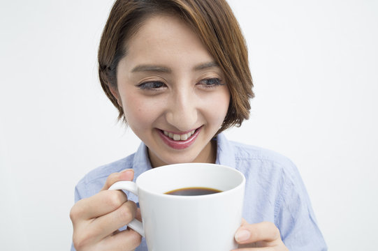 Women are drinking hot coffee