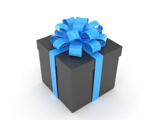 gift box with bows isolated on white