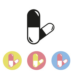 Pills vector icon