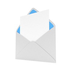 open mail with white blank