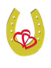 Illustration of a horseshoe for St. Patrick day
