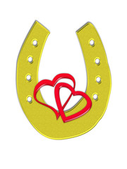Illustration of a horseshoe for St. Patrick day
