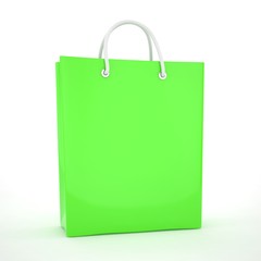 Paper Shopping Bag isolated on white background