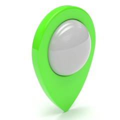 black map pointer isolated