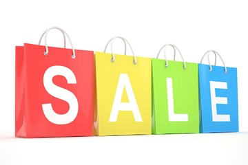 sale written on shopping bag