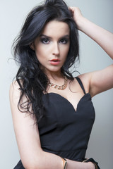 Fototapeta premium beautiful young woman with flawless skin and perfect make-up
