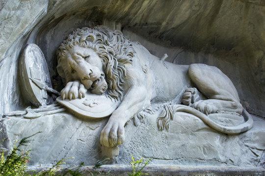 L&ouml;wendenkmal "Der sterbende L&ouml;we von Luzern" 