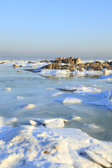 Winter seaside scenery