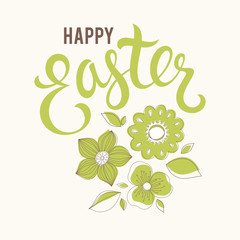 Easter Green Floral Card