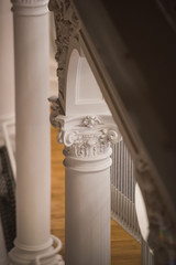 Architectural detail, columns in a restaured building.