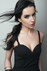 Fototapeta premium beautiful young woman with flawless skin and perfect make-up