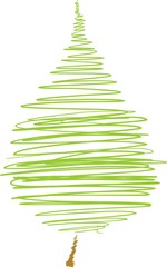 scrawled leaf from a tree