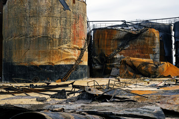 Fototapeta na wymiar Ruin after the fire