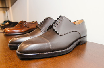Men shoes in a store