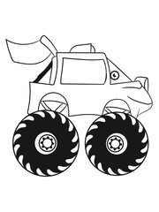 monstertruck comic eyes face cartoon cars
