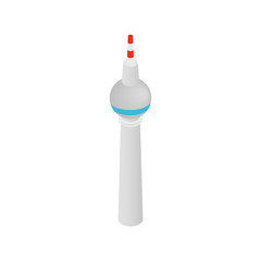 TV tower in Berlin isometric 3d icon © juliars