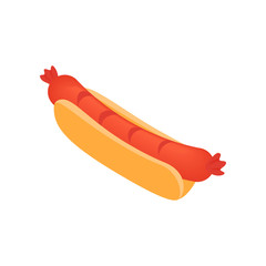Hotdog isometric 3d icon