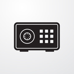 Bank safe box icon for web and mobile.