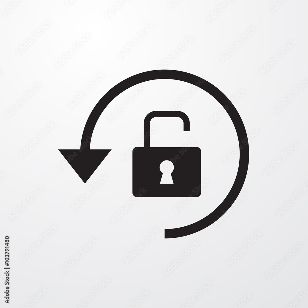 Poster slide to unlock icon for web and mobile