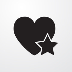 Favorite heart icon for web and mobile.