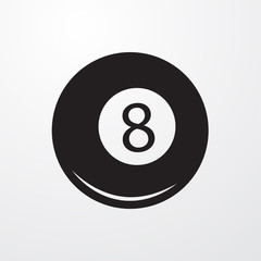 Billiards ball pool icon for web and mobile.