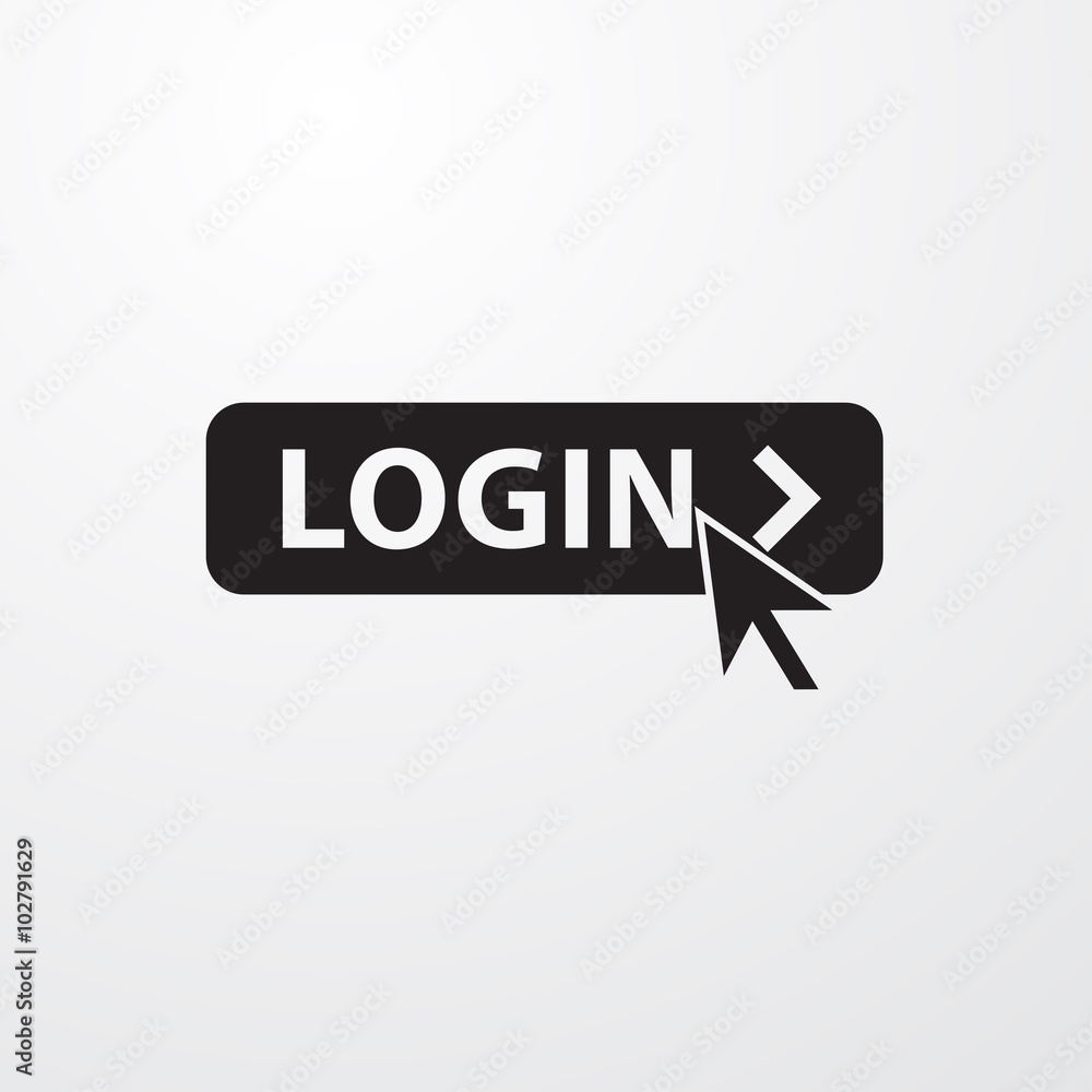 Poster Login with mouse icon for web and mobile