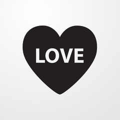 Love heart icon for web and mobile