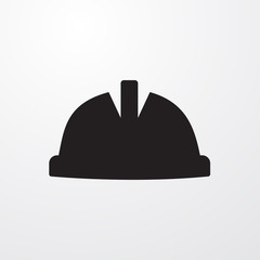 Safety worker hardhat icon for web and mobile