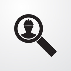 Worker search icon for web and mobile