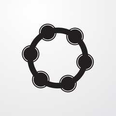 Tambourine music instrument icon