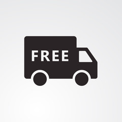 Free shipping truck icon