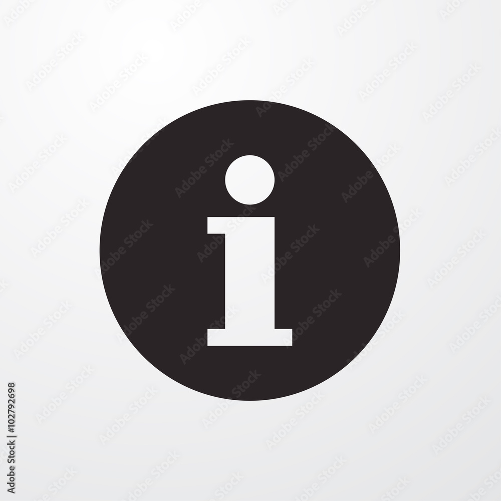 Aufkleber information icon for web and mobile