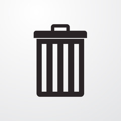 Trash bin icon for web and mobile