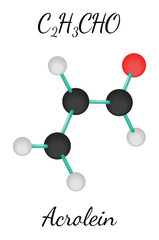 C2H3CHO acrolein molecule