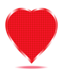 Red heart abstract isolated on a white backgrounds