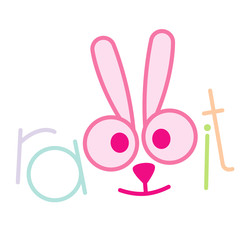 rabbit sign vector illustration isolated