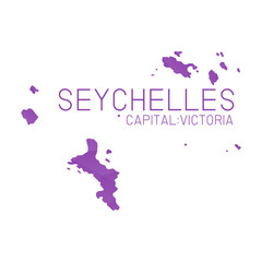 Seychelles map geometric texture background